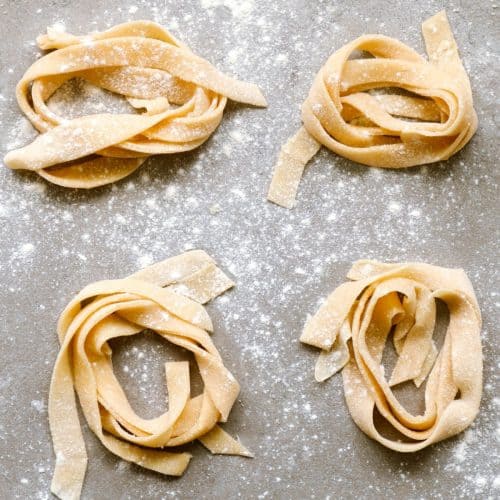 zelfgemaakte verse pasta close-up