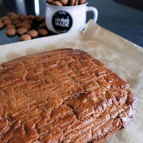 een close up van gevuld speculaas