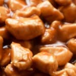 kip teriyaki van dichtbij met extra saus