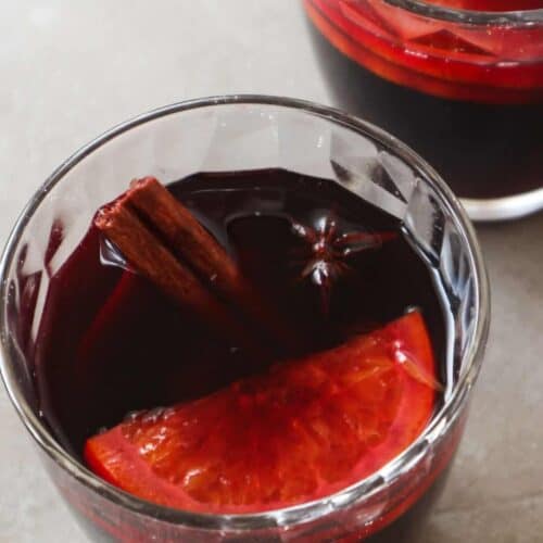 Een overhead shot van Duitse glühwein